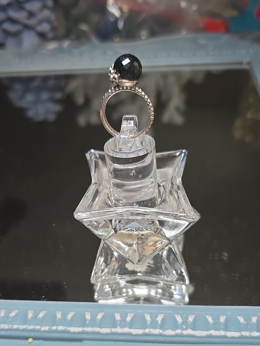 Unique Black Spinel Ring